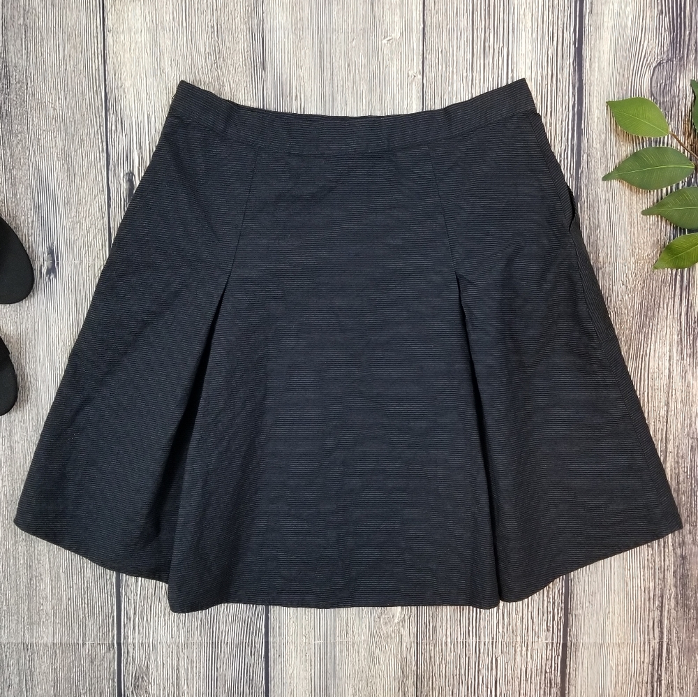 Band of Outsiders Striped Pleated Mini Skirt